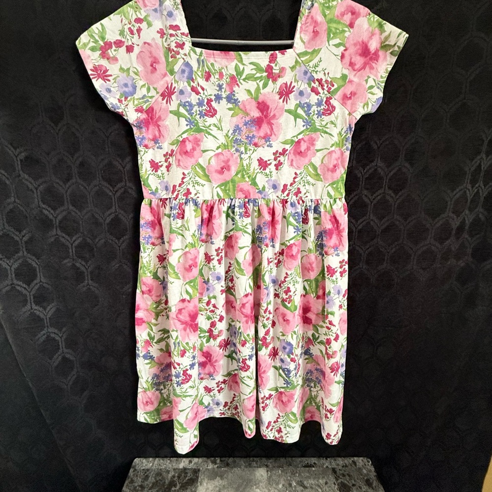 The Children's Place Pink and Green Flutter Sleeve Sundress